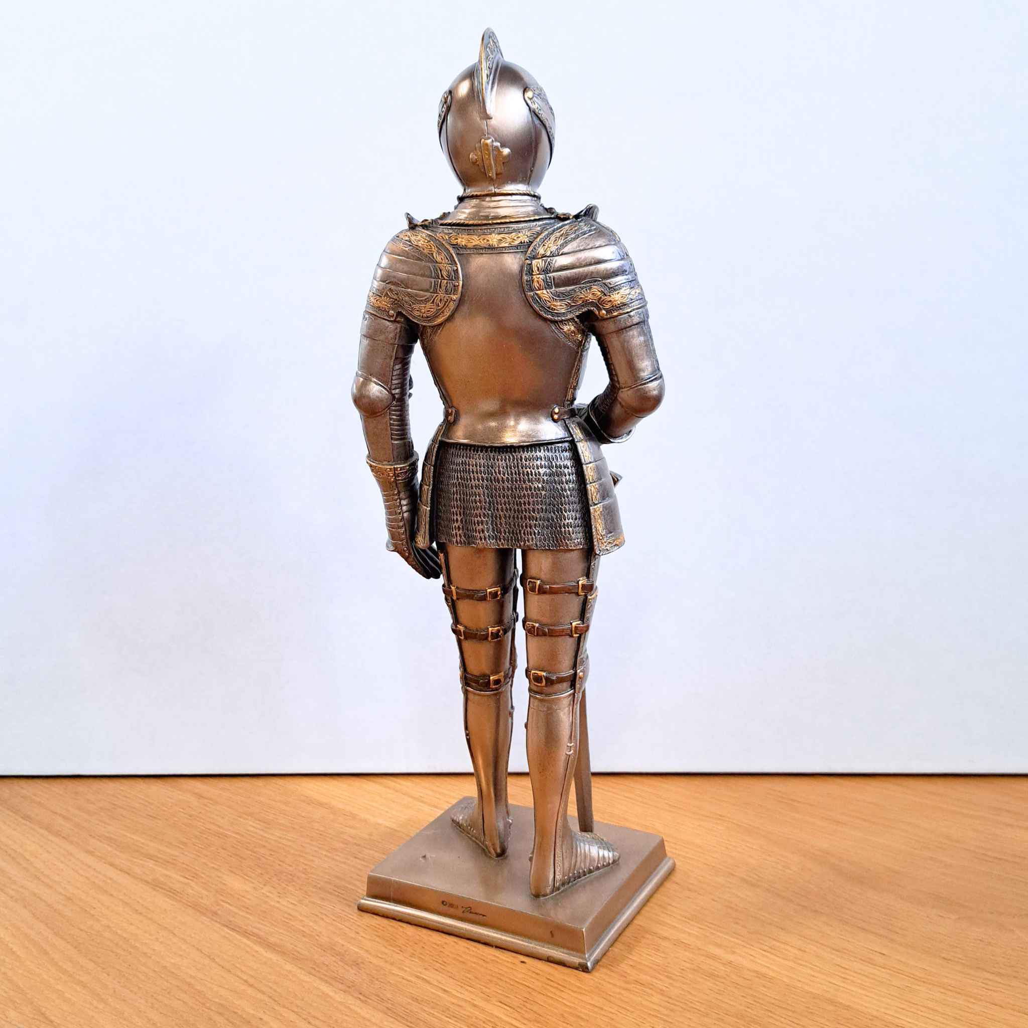 16th Century in armour resin knight back view