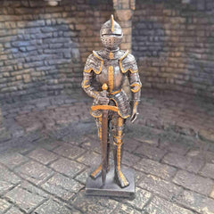 16th Century knight with sword close up