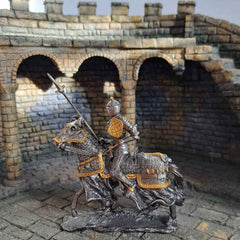 jousting Tournament Knight with medieval background