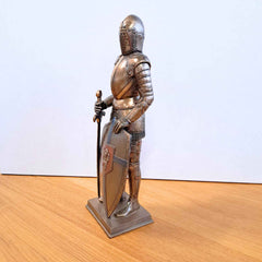 Medieval Knight with Lion rampant Shield on desk side view