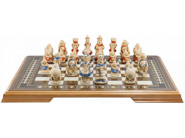 Alice in Wonderland - Hand Painted Chess Set - TimeLine Gifts