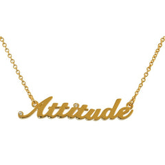 "Attitude" Pendant - Polished Gold-toned