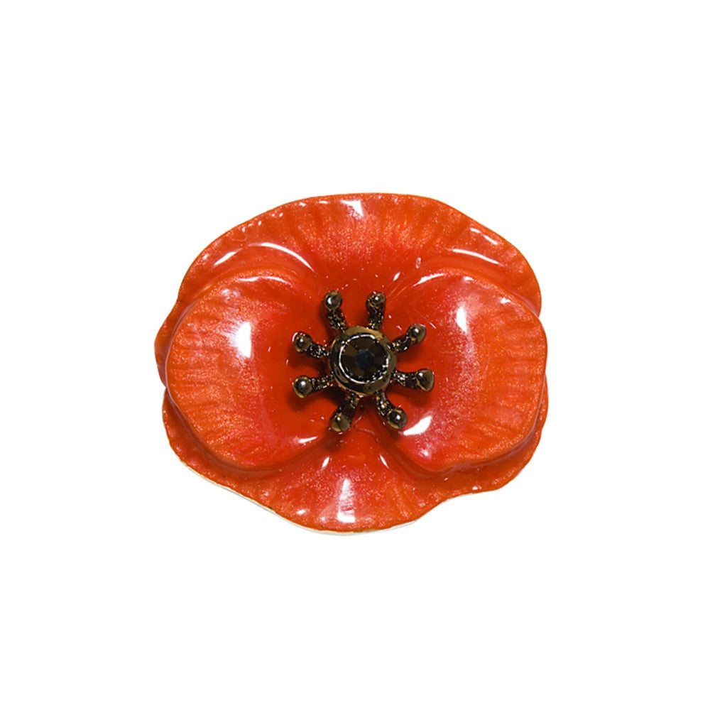 August Poppy Small Brooch Pin - TimeLine Gifts