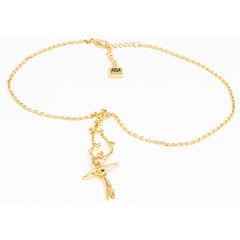 Ballerina Releve Arms 5th Pendant - Gold Plated - TimeLine Gifts