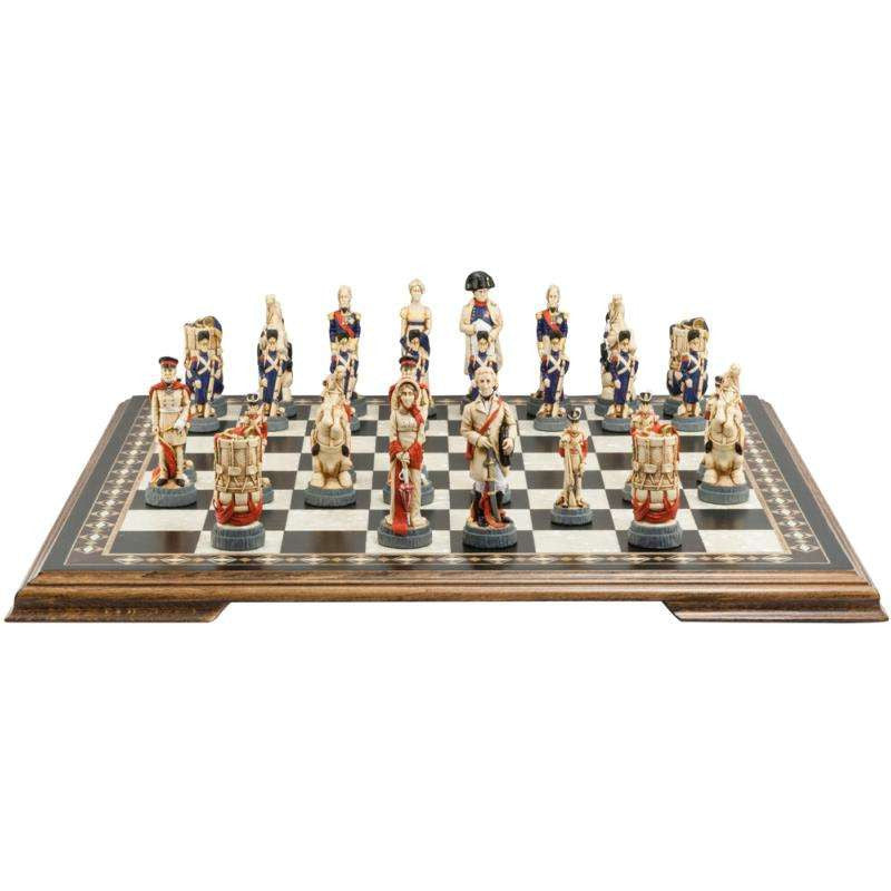 Battle of Waterloo - Hand Painted Chess Set