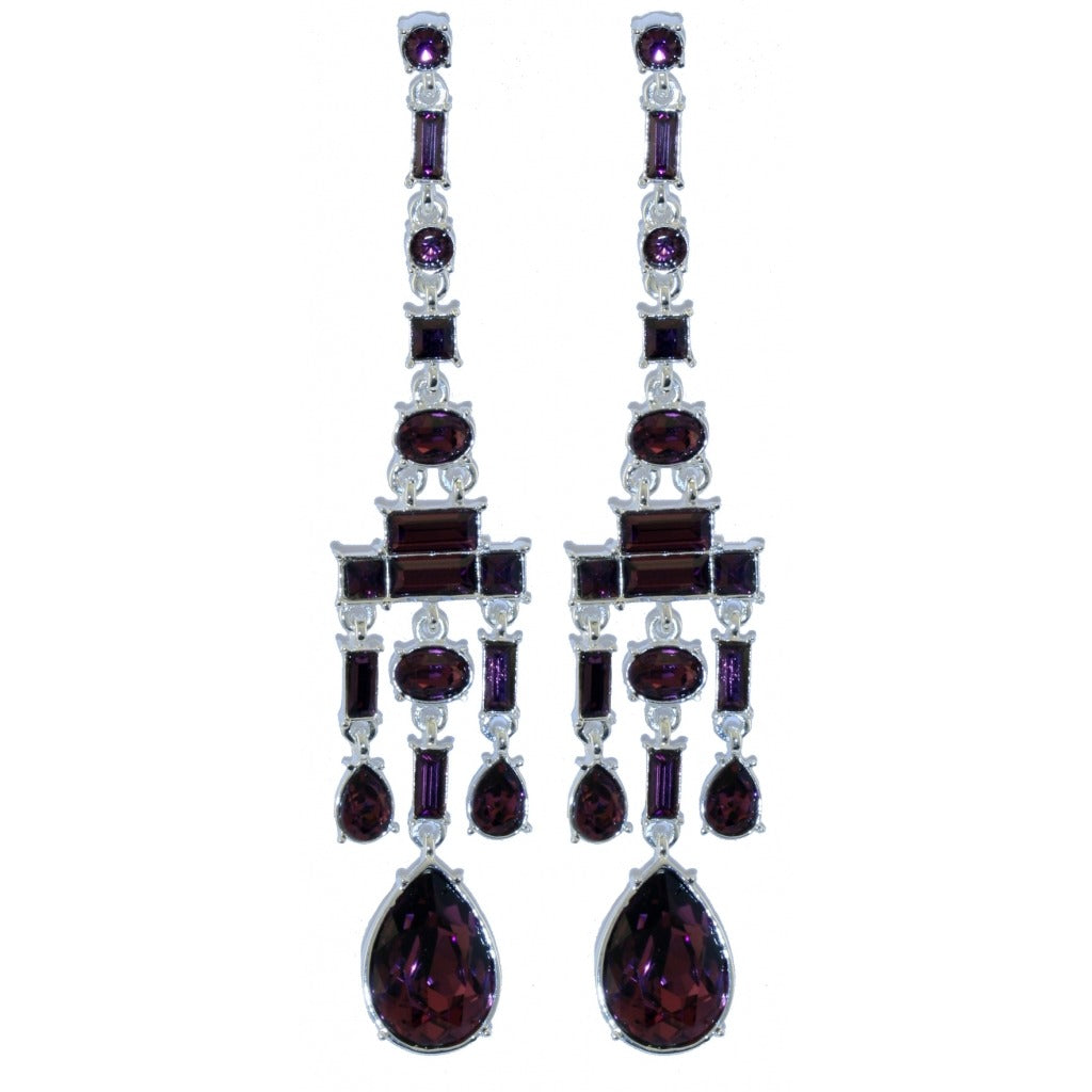 Chandelier Earrings Amethyst - TimeLine Gifts