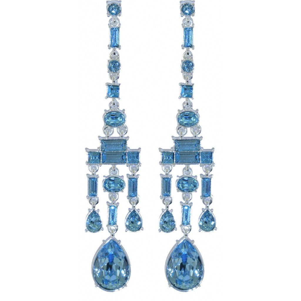 Chandelier Earrings Aqua - TimeLine Gifts