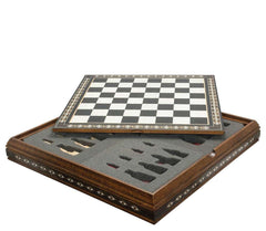 Chess Board With Case - Black & Eco Mother Of Pearl