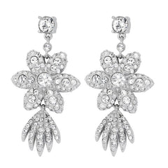 Crystal Flower Star Earrings - TimeLine Gifts