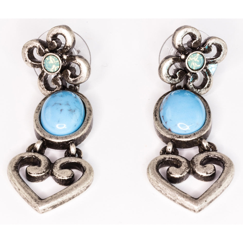 Crystal Love Azure Earrings - TimeLine Gifts