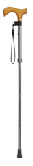 Deluxe Folding Walking Stick - Black Check