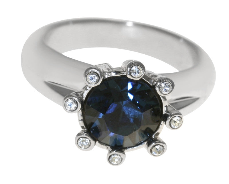 Eight-Star Sapphire Crystal Ring