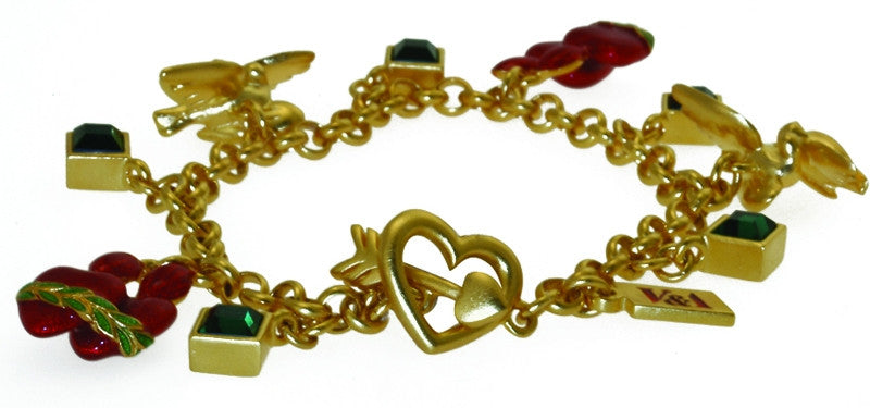 Flaming Heart Charm Bracelet - TimeLine Gifts