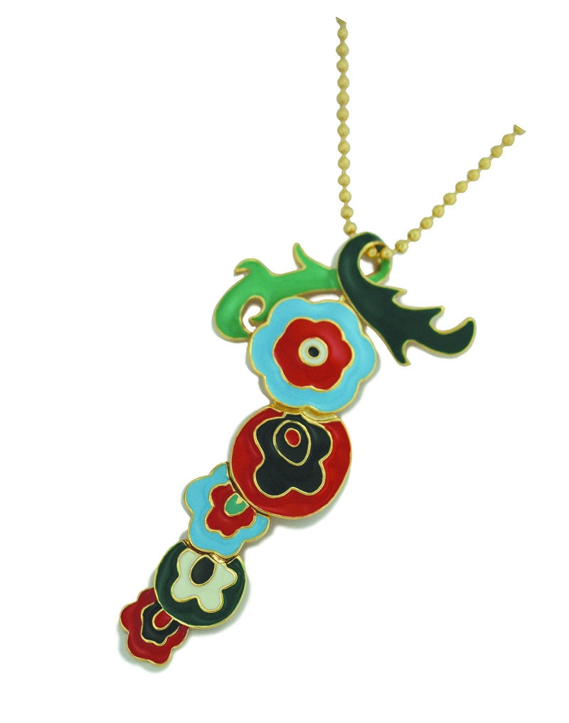 Floral Dancing Pendant With Leaf - TimeLine Gifts