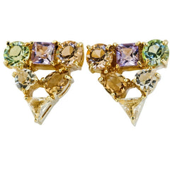 Gems Crystal Triangle Earrings - TimeLine Gifts