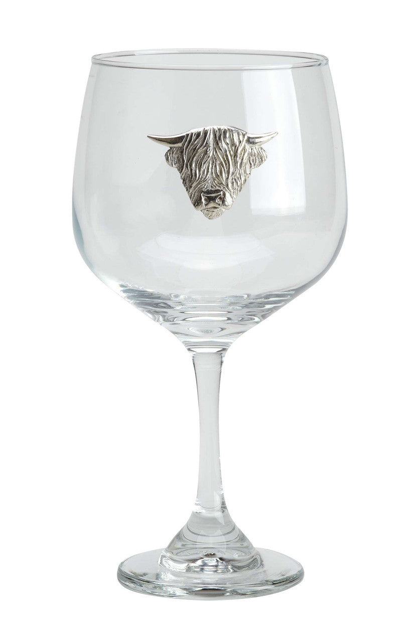 Gin Glass - Highland Cow