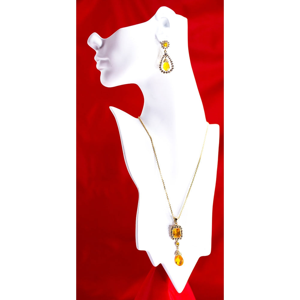 Grand Jewelled Jaune Earrings - TimeLine Gifts
