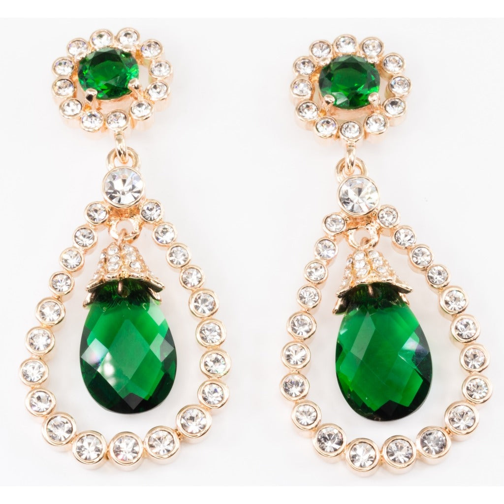 Grand Jewelled Vert Earrings - TimeLine Gifts