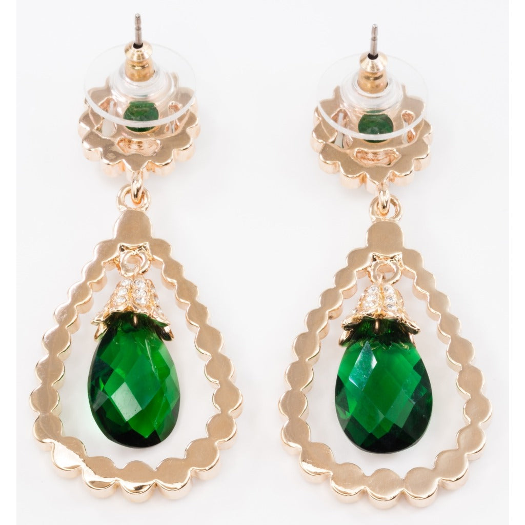 Grand Jewelled Vert Earrings - TimeLine Gifts