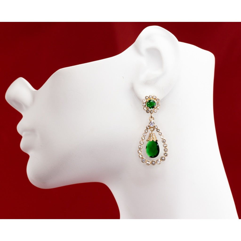 Grand Jewelled Vert Earrings - TimeLine Gifts