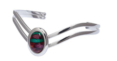 Heathergem -V Shaped Silver Plated Bangle