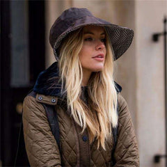 Heritage Hat, Brown With Houndstooth