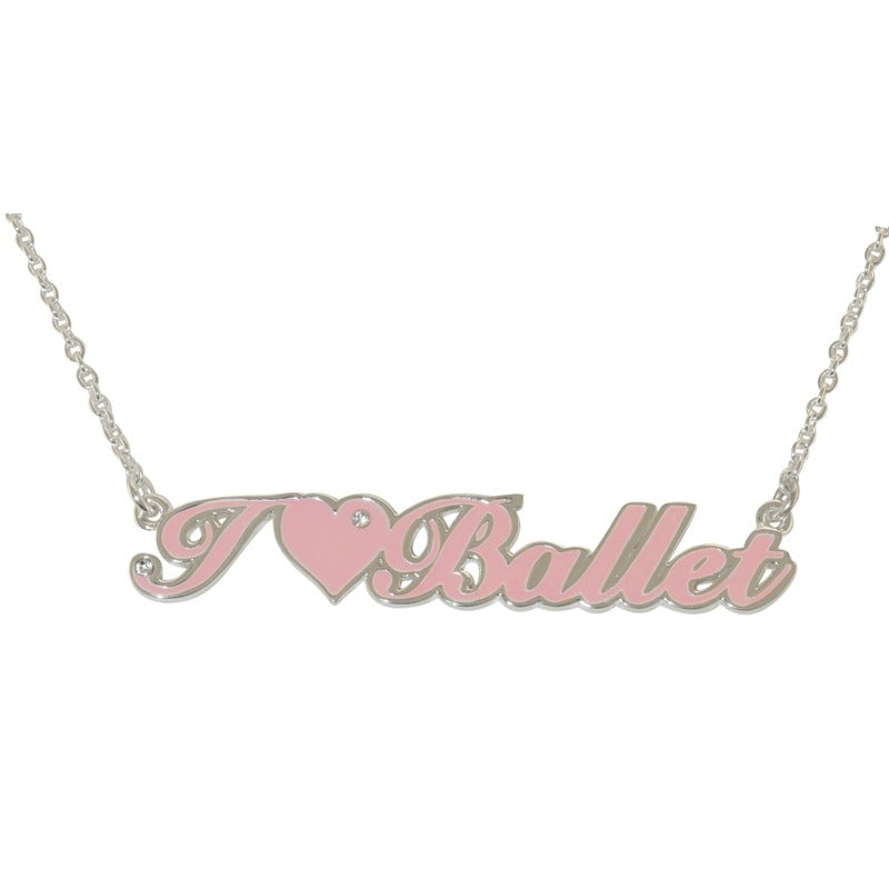 "I Love Ballet" Pendant Pink - TimeLine Gifts