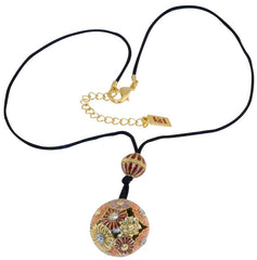 Japanese Inro Flower Ball Pendant with Cord - TimeLine Gifts