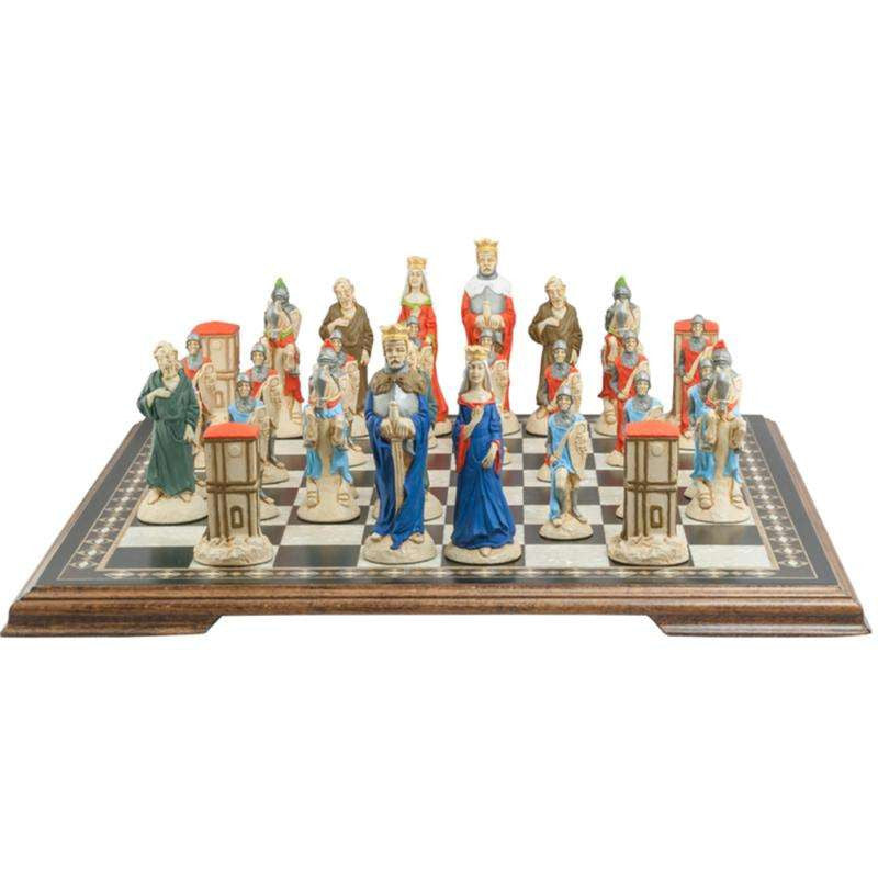 King Arthur & Camelot - Hand Painted Chess Set - TimeLine Gifts