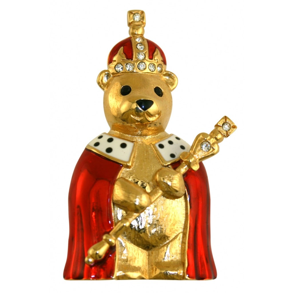 King Teddy Bear Brooch - TimeLine Gifts