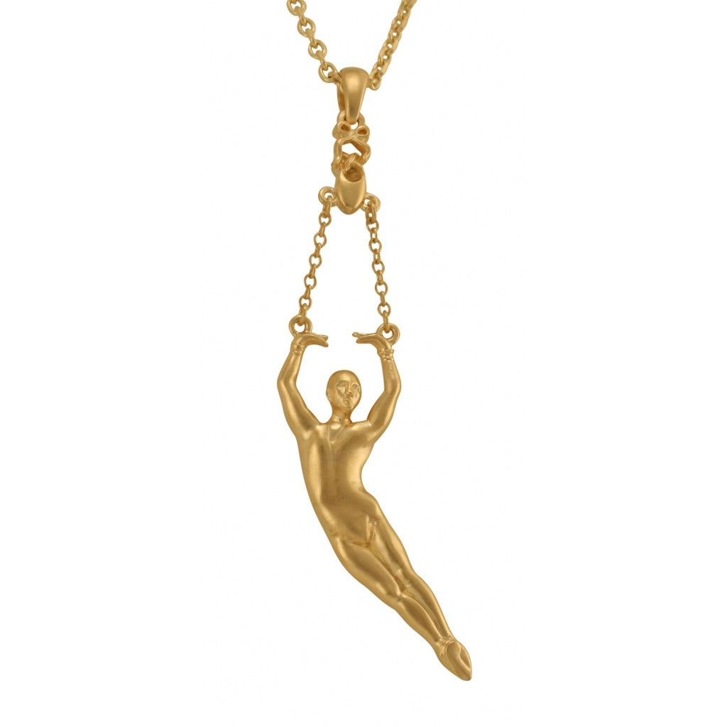 Male Ballet Dancer, in 5th pas de poisson, Pendant - Gold plated - TimeLine Gifts