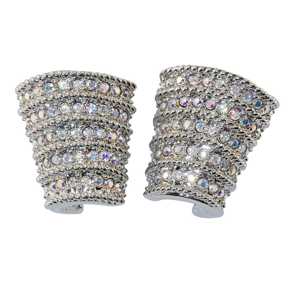 Meryl Streep Crystal Ribbed Earrings - TimeLine Gifts