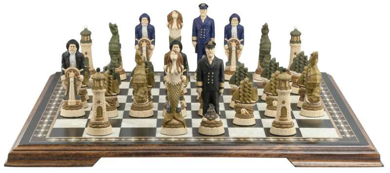 Nautical - Hand Painted Chess Set