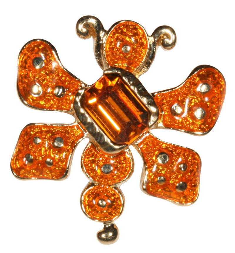 Orange Beetle Bug Pin - TimeLine Gifts