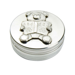 Pewter Children's Keepsake Box - Teddy Bear Reading