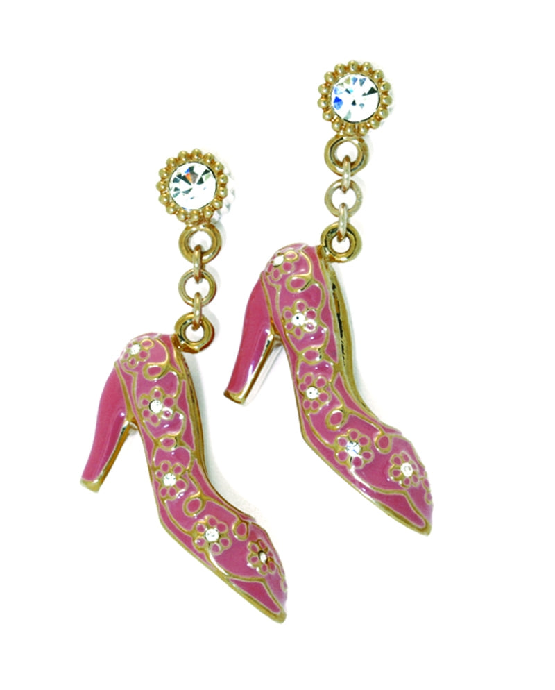 Pink shoes charm earrings - TimeLine Gifts