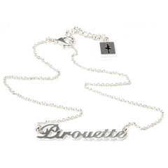 'Pirouette' Pendant - Polished Silver Plated