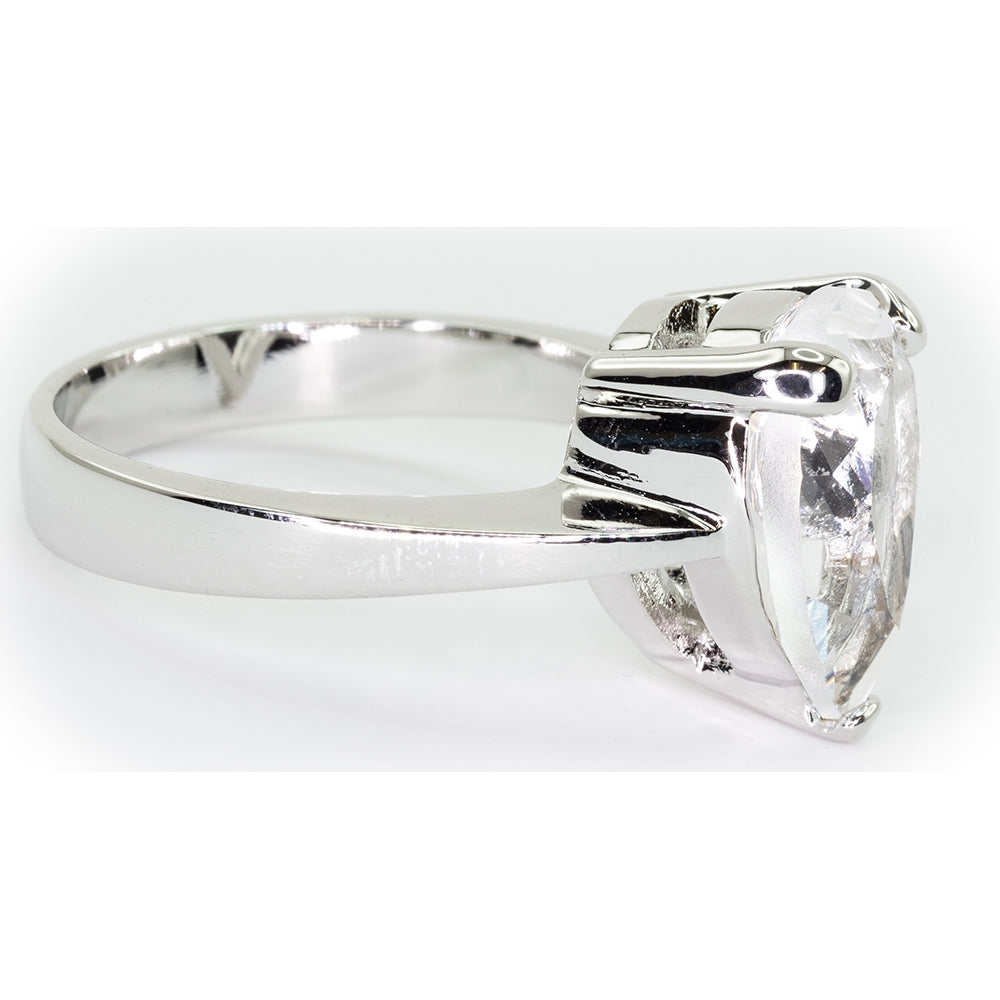 Queen Victoria's Clear Crystal Collet Drop Ring - TimeLine Gifts