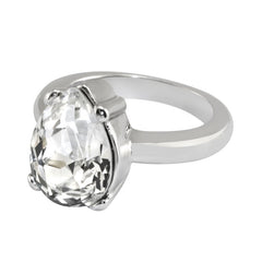 Queen Victoria's Clear Crystal Collet Drop Ring - TimeLine Gifts