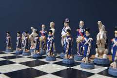 Battle of Waterloo - Hand Painted Chess Set