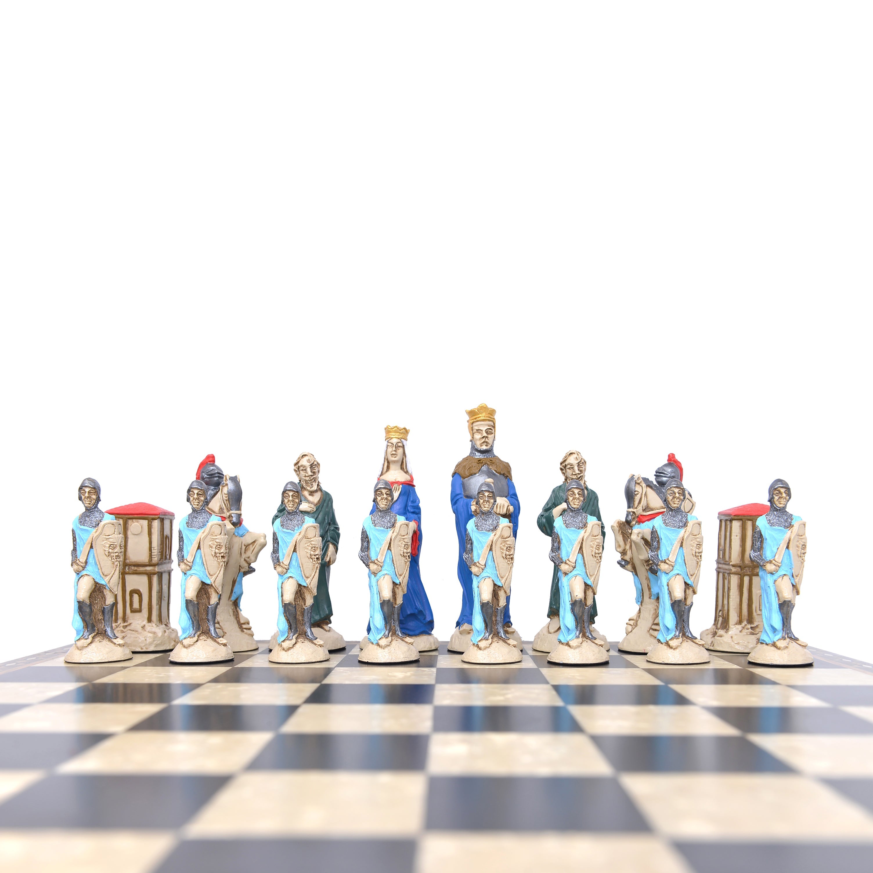 King Arthur & Camelot - Hand Painted Chess Set