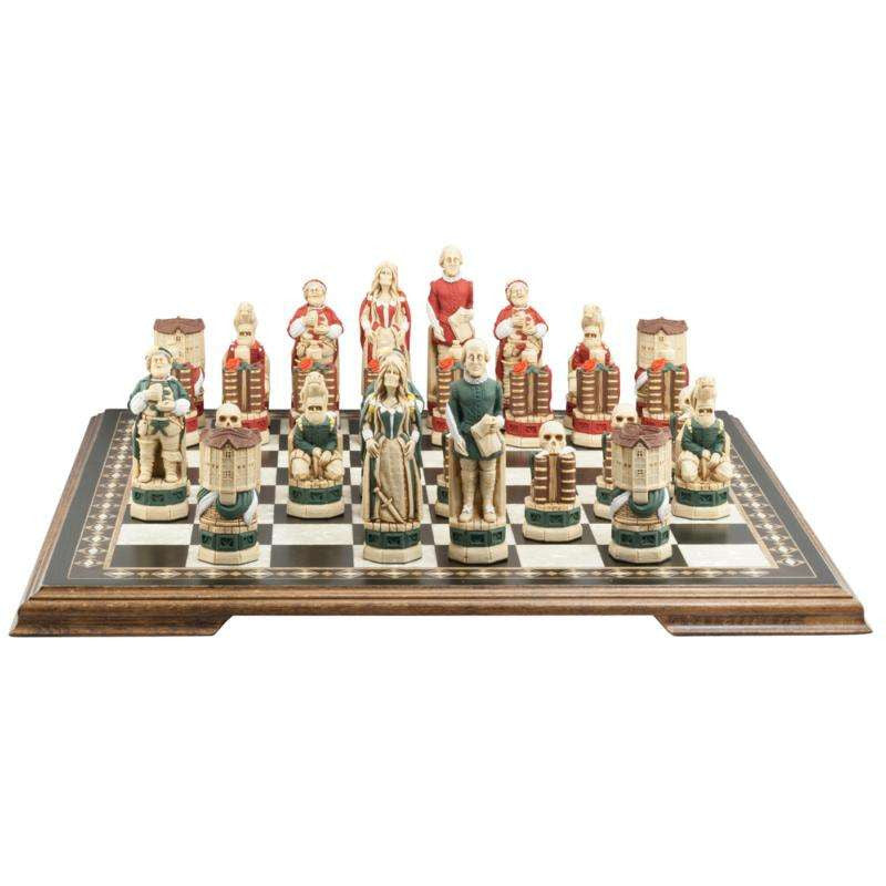 Shakespeare & the Globe - Hand Painted Chess Set