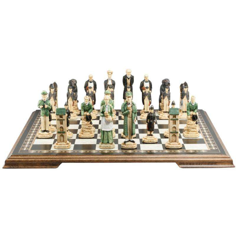 Sherlock Holmes - Hand Painted Chess Set