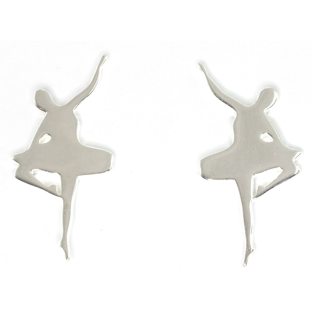 Sterling Silver Ballerina Pirouette Earrings - TimeLine Gifts