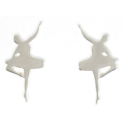 Sterling Silver Ballerina Pirouette Earrings - TimeLine Gifts