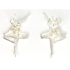 Sterling Silver Ballerina Pirouette Earrings - TimeLine Gifts