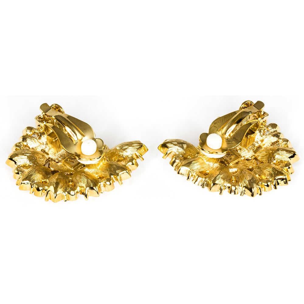 Treasures of the Earth Crystal Gold Plated Earrings
