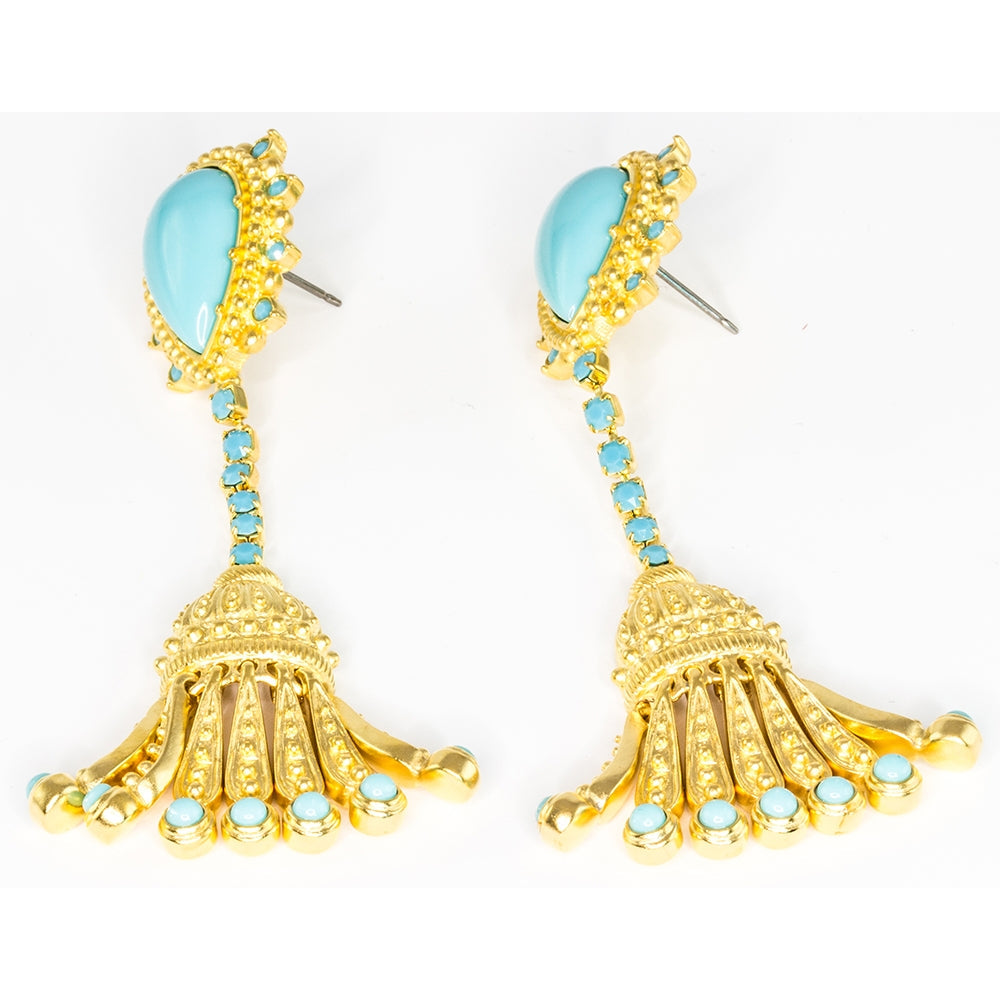 Turquoise Tassel Earrings - TimeLine Gifts