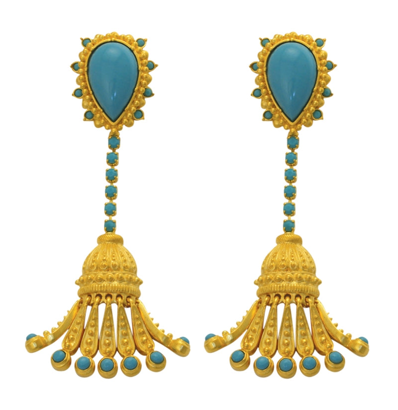 Turquoise Tassel Earrings - TimeLine Gifts