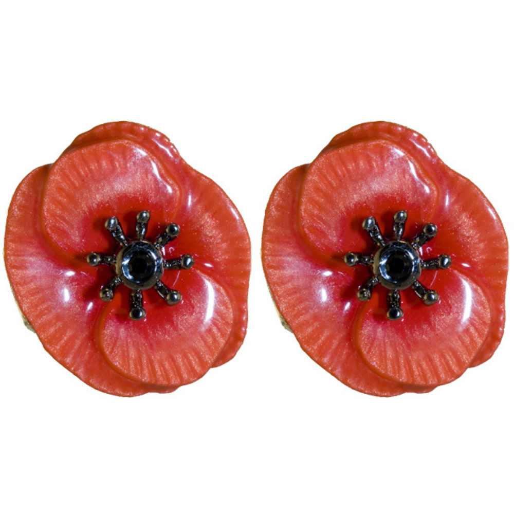 August Poppy Earrings